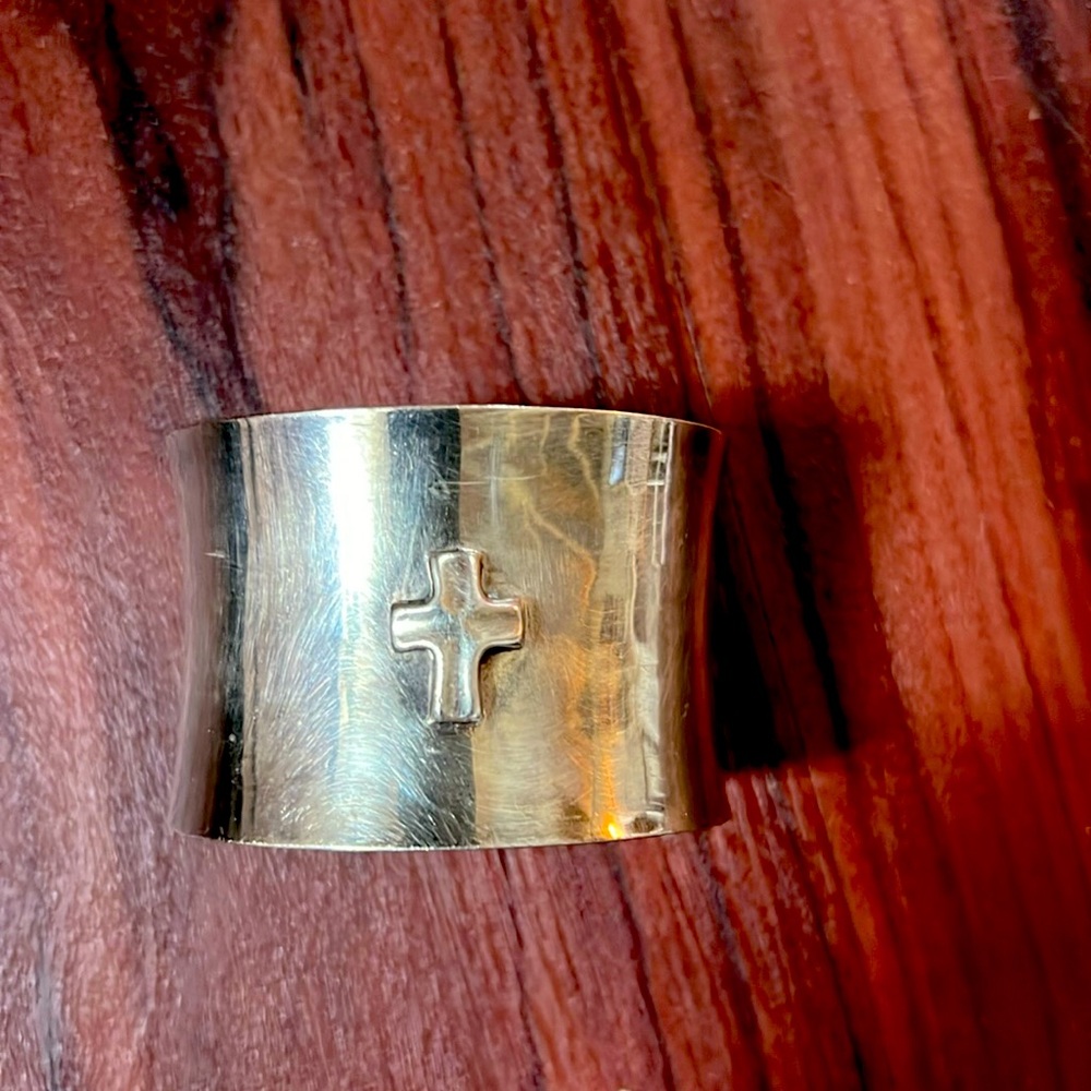 Sterling Silver cuff with cross